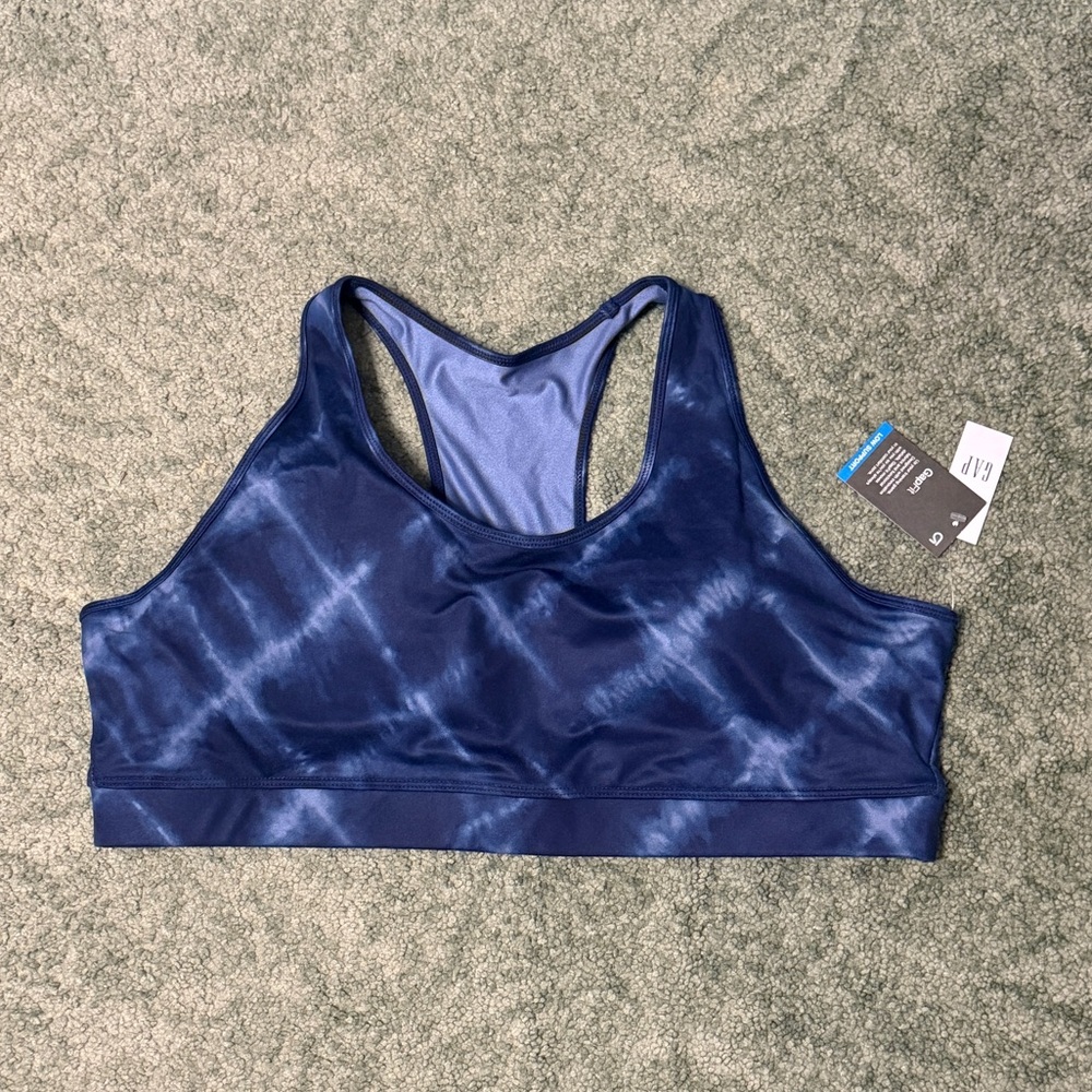 GAP Factory Blue Tie-Dye Sports Bra